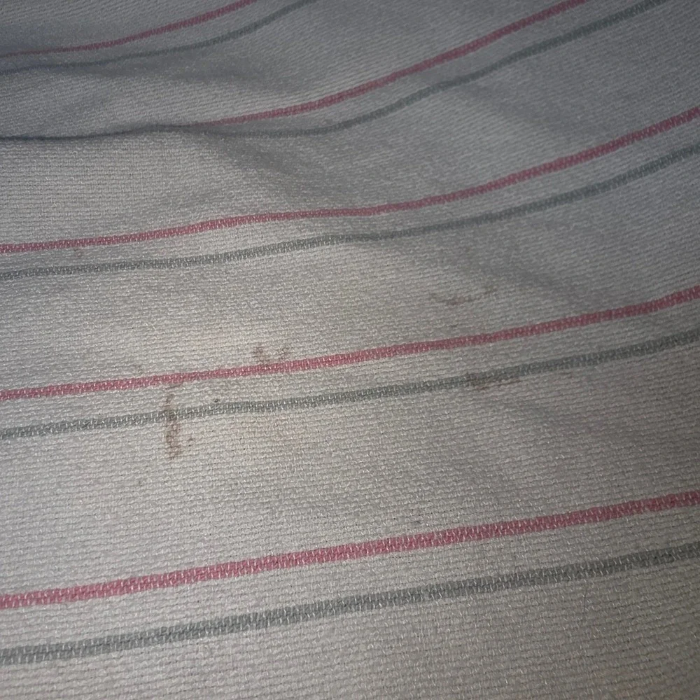 Vintage Style Hospital Receiving Blanket Pink Blue Striped Cotton Swaddle‎ 34x30